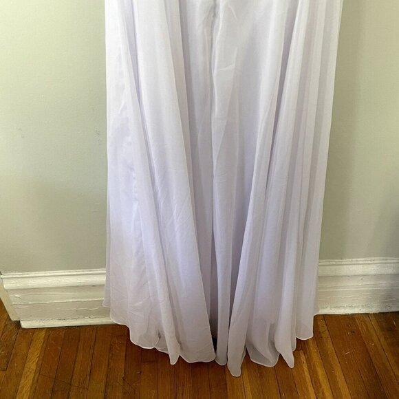 NWT Hebeos white wedding dress formal lace buttons applique women size small - Picture 8 of 14